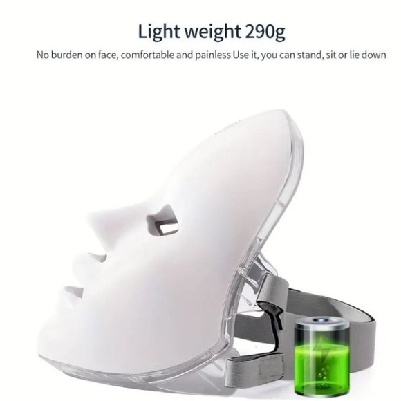 LED Face Mask 7 Colors Light Rejuvenation Facial Skin Care Mask (Rechargeable) - Picture 11 of 15
